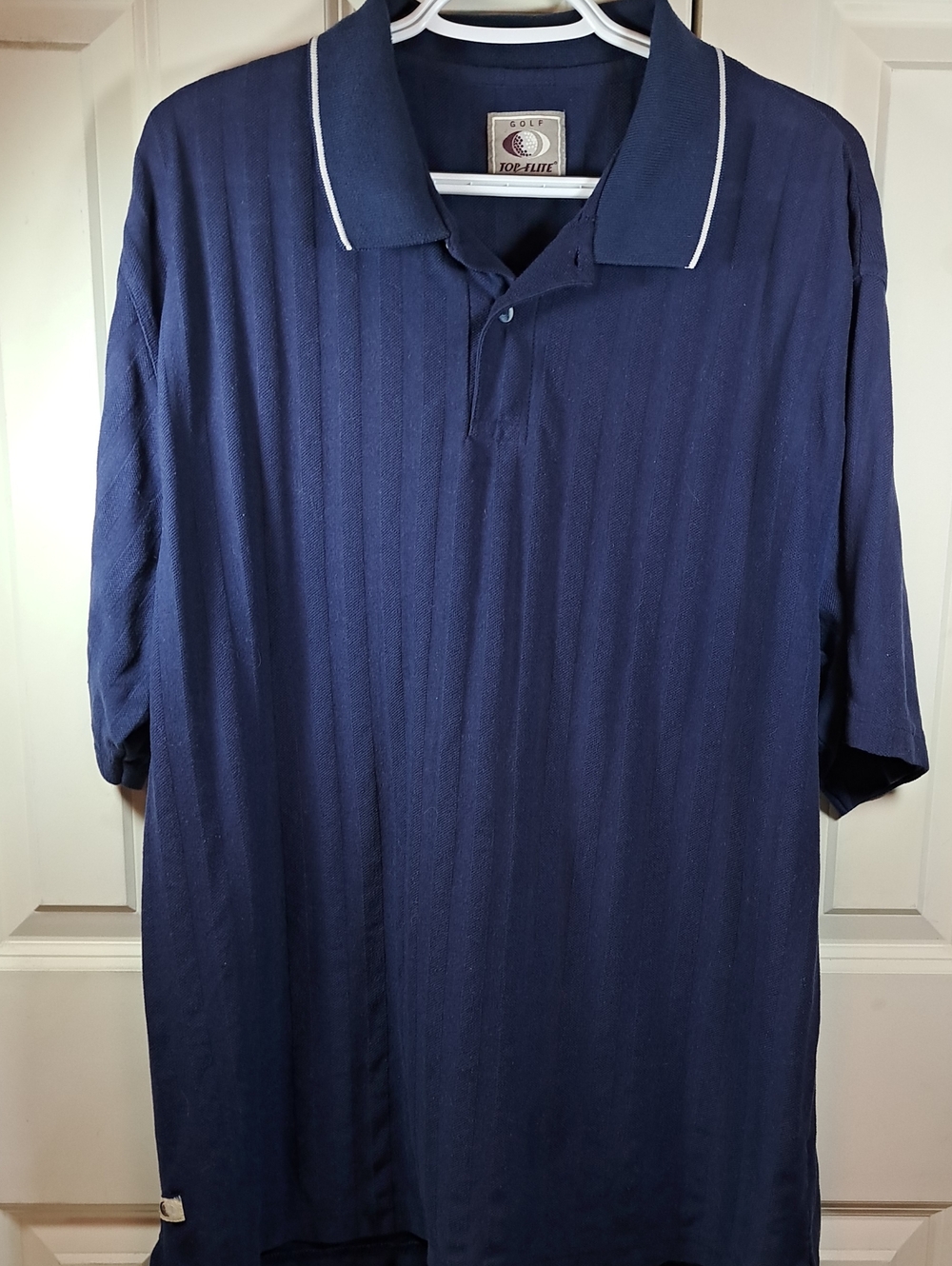 Classic Navy Polo with White Piping by